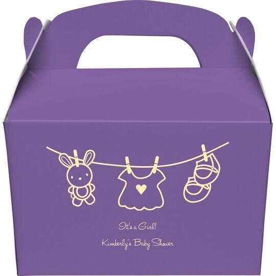 Toy Rabbit Clothesline Gable Favor Boxes